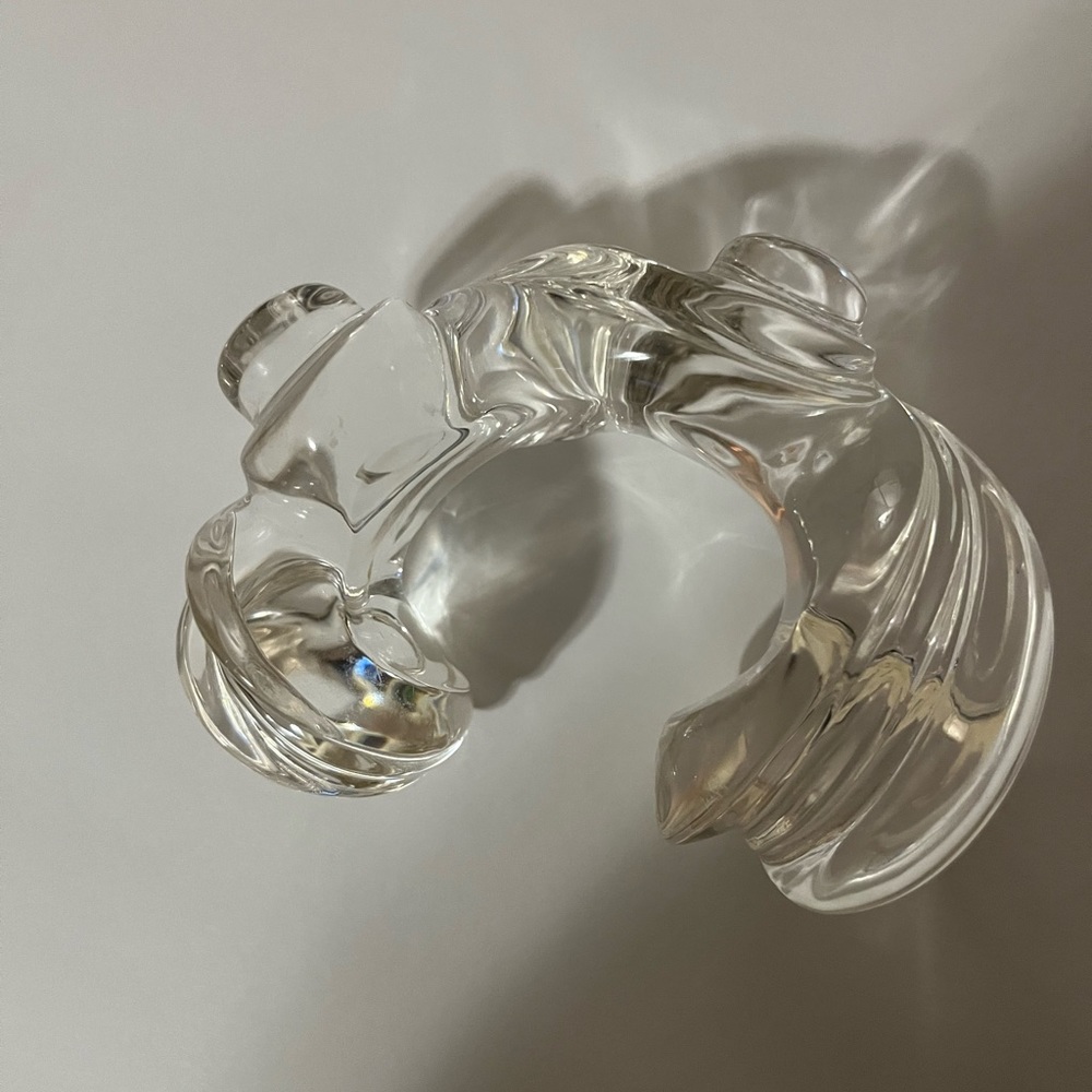 PATRICIA VON MUSULIN Lucite Ram Head Cuff Bracelet